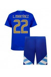 Argentinië Lautaro Martinez #22 Babytruitje Uit tenue Kind Copa America 2024 Korte Mouw (+ Korte broeken)